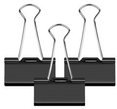 Papierklemmen Foldback 19 mm ForOfis 12 stuks