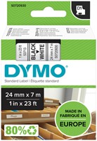 Labeltape Dymo 53713 S0720930 D1 polyester 24mmx7m zwart op wit