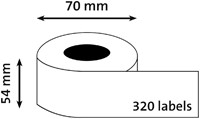 Etiket Dymo 99015 S0722440 54x70mm 1 rol á 320 stuks wit-5