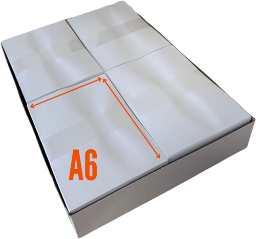 A6 80 gram wit receptenpapier / printpapier, doos à 2000 vel