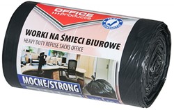 Afvalzak zwart 35 liter, HDPE 6,3µm, rol à 50 stuks