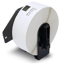 brother DK-11201 compatible label, 29mm x 90mm, incl. houder,  400 labels per rol, wit, permanent