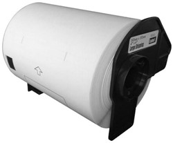 brother DK-11247 compatible label, 103mm x 164mm, incl. houder,  180 labels per rol, wit, permanent