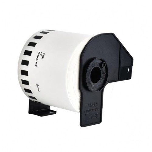 brother DK-22223 compatible label 50mm x 30.48m incl. houder,  1 doorlopend etiket, wit, permanent
