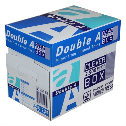 Kopieerpapier DOUBLE A A4 80 gram "CLEVERBOX" (Doos/2500vel)-2