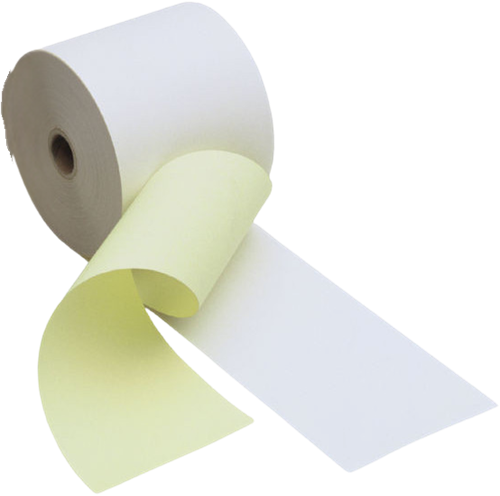 Duplorollen wit/geel 76x70x12mm - 22 meter - 50rol/doos