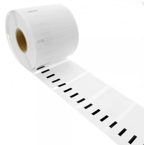 Dymo 11351 compatible labels 54mm x 11mm wit kunststof PP 1500 etiketten per rol permanent