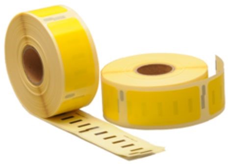 Dymo 11352 /S0722520 compatible labels 25mm x 54mm geel 500 etiketten per rol permanent