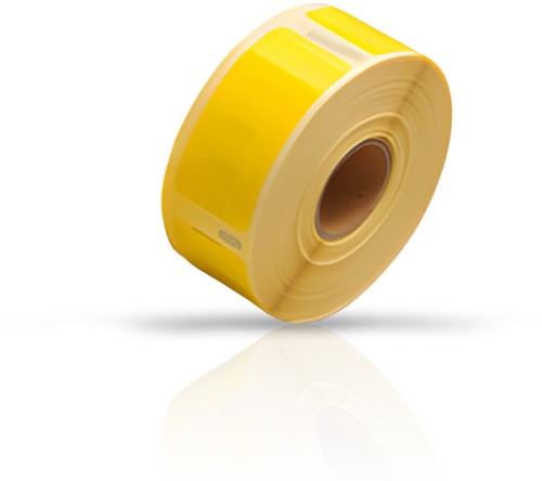 Dymo 11355 /S0722550 compatible labels 19mm x 51mm geel 500 etiketten per rol permanent