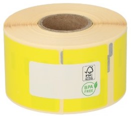 Dymo 99012 /S0722400 compatible labels 89mm x 36mm geel 260 etiketten per rol permanent