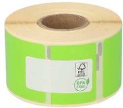 Dymo 99012 /S0722400 compatible labels 89mm x 36mm groen 260 etiketten per rol permanent