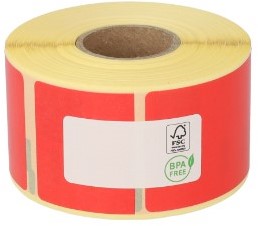 Dymo 99012 /S0722400 compatible labels 89mm x 36mm rood 260 etiketten per rol permanent