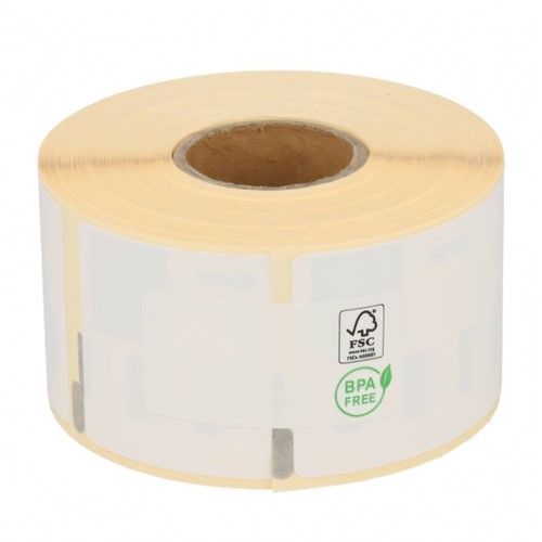 Dymo 99012 /S0722400 compatible labels MET CHIP 89mm x 36mm wit 260 etiketten per rol permanent