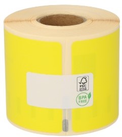 Dymo 99014 /S0722430 compatible labels 101mm x 54mm geel 220 etiketten per rol permanent