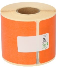 Dymo 99014 /S0722430 compatible labels 101mm x 54mm oranje 220 etiketten per rol permanent