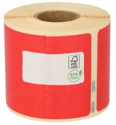 Dymo 99014 /S0722430 compatible labels 101mm x 54mm rood 220 etiketten per rol permanent