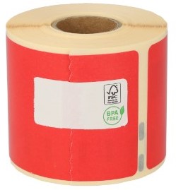 Dymo 99014 /S0722430 compatible labels 101mm x 54mm rood 220 etiketten per rol permanent