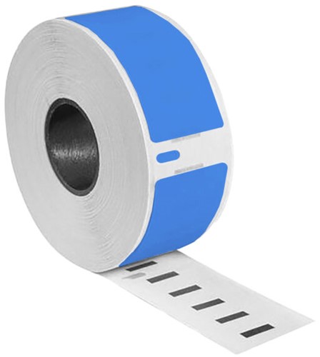 Dymo 99010 /S0722370 compatible labels 89mm x 28mm blauw 130 etiketten per rol permanent