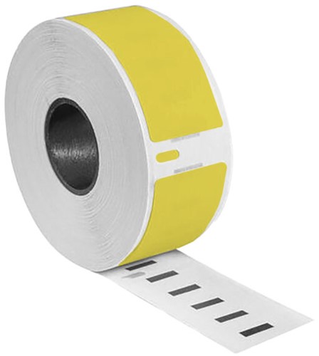 Dymo 99010 /S0722370 compatible labels 89mm x 28mm geel 130 etiketten per rol permanent
