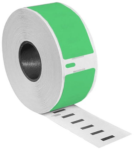 Dymo 99010 /S0722370 compatible labels 89mm x 28mm groen 130 etiketten per rol permanent
