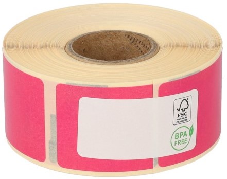 Dymo 99010 /S0722370 compatible labels 89mm x 28mm rose 130 etiketten per rol permanent