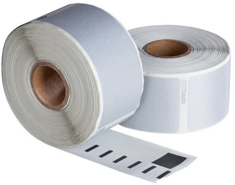 Dymo 99010 /S0722370 compatible labels 89mm x 28mm zilver 130 etiketten per rol permanent