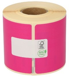 Dymo 4XL SO904980 compatible labels 104mm x 159mm rose 220 etiketten per rol permanent