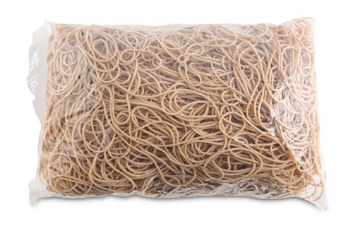 Elastiekjes, diameter 100mm, lengte 157,1mm, 1,5x1,5mm, 1000g, naturel