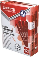 Permanent marker rood, ronde punt, 1-3mm-2