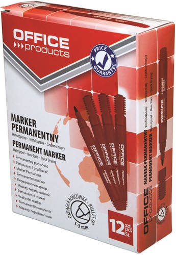 Permanent marker rood, ronde punt, 1-3mm-2