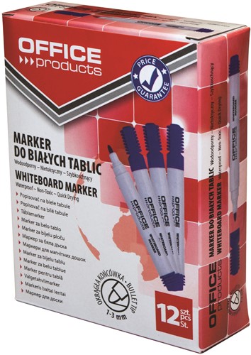 Whiteboardmarker blauw, ronde punt, 1-3mm-2
