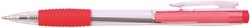 Balpen met drukknop, rood, 0,5mm medium