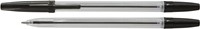 Balpen met dop, zwart, medium