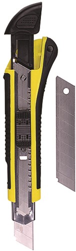 Snijmes Professional 18mm, in kunststof houder,  geel-zwart-2