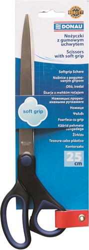 Schaar 250mm soft grip blauw/zwart