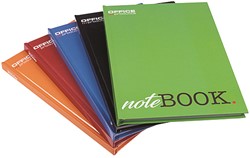 Notitieboek A5 geruit 5x5mm, 96 vel, assortie kleuren (pak à 10 stuks)