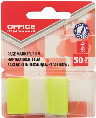 Indextabs met dispenser 25x43mm, 50 stuks, geel
