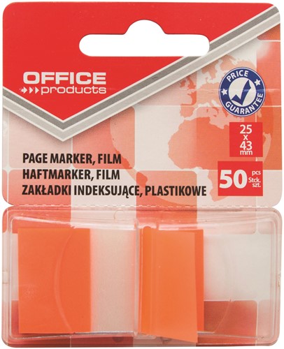 Indextabs met dispenser 25x43mm, 50 stuks, oranje