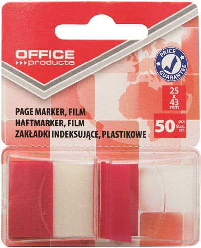 Indextabs met dispenser 25x43mm, 50 stuks, rood