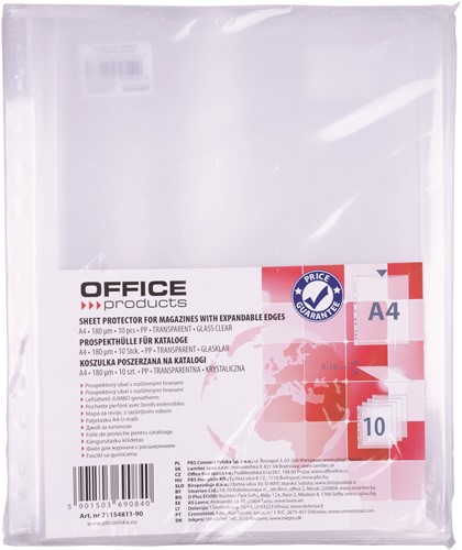 Showtas A4 180 micron 11-gaats transparant glashelder met expansievouw -2