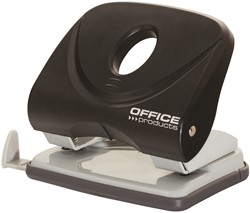 Perforator 2-gaats, 30 vel, zwart, plastic