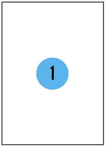 A4 etiketten - 210x297mm - 100 stuks - wit