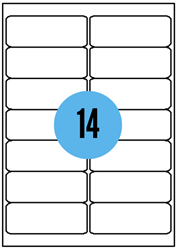 A4 etiketten - 99,1x38,1mm - 1400 stuks - wit