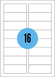 A4 etiketten - 88,9x33,8mm - 1600 stuks - wit