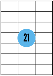 A4 etiketten - 70x42,3mm - 2100 stuks - wit