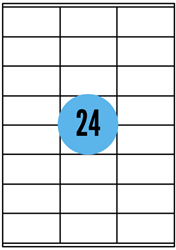 A4 etiketten - 70x35mm - 2400 stuks - wit