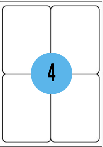 A4 etiketten - 99,1x139mm - 400 stuks - wit