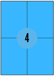 A4 etiketten - 105x148mm - 400 stuks - blauw