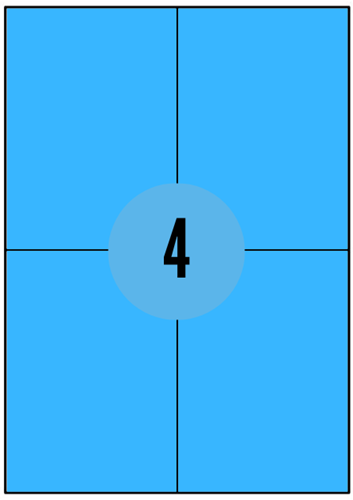 A4 etiketten - 105x148mm - 400 stuks - blauw