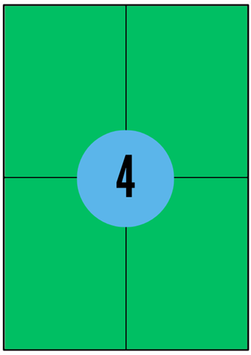 A4 etiketten - 105x148mm - 400 stuks - groen